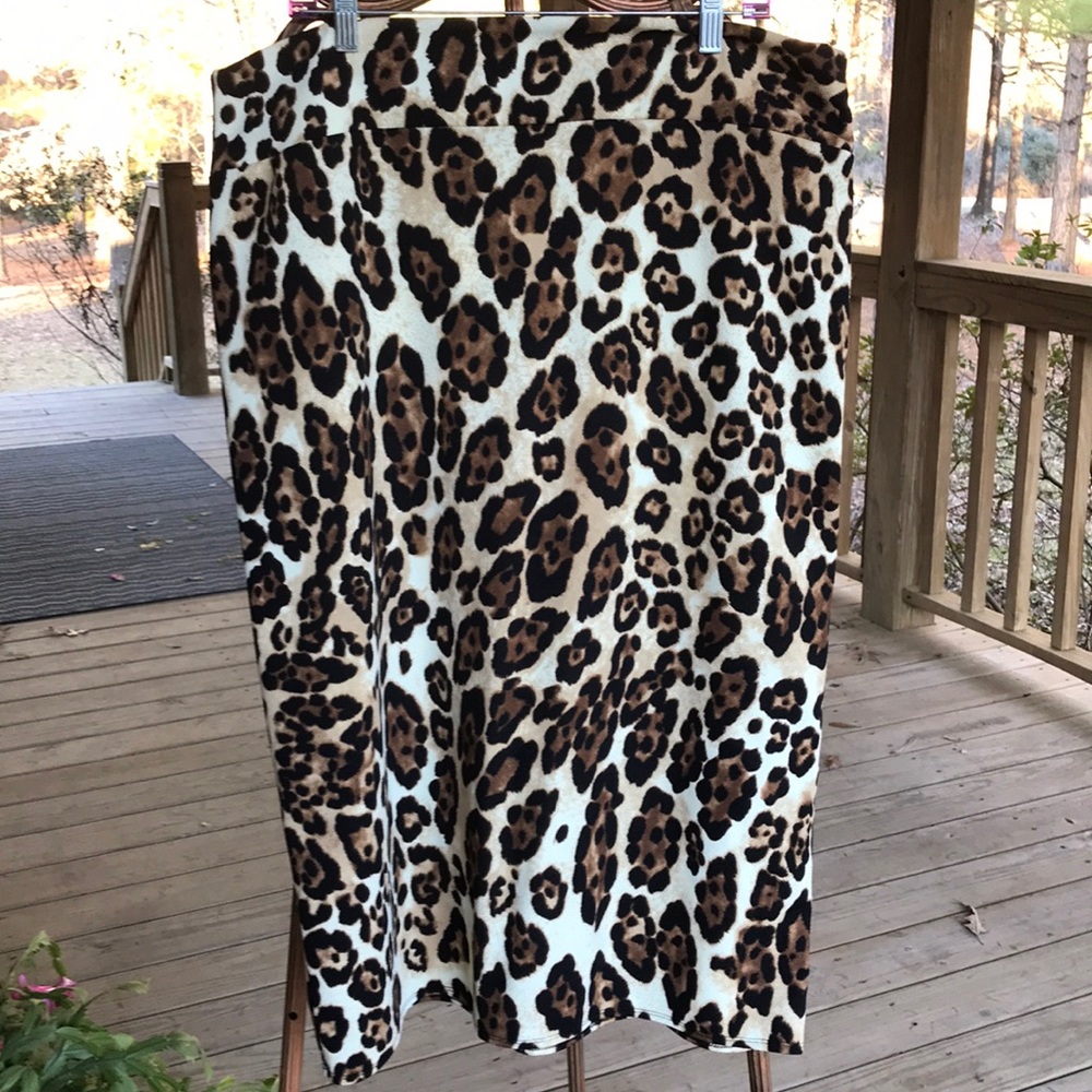 Custom made leopard print skirt
